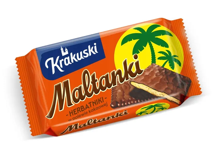 KRAKUSKI Maltanki Kruche Ciastka Herbatniki w Polewie Czekoladowej 147g
