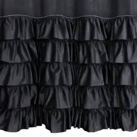 zaslona-gotowa-carli-140x250-czarna-falbanki-cyrkonie-glamour-welwet