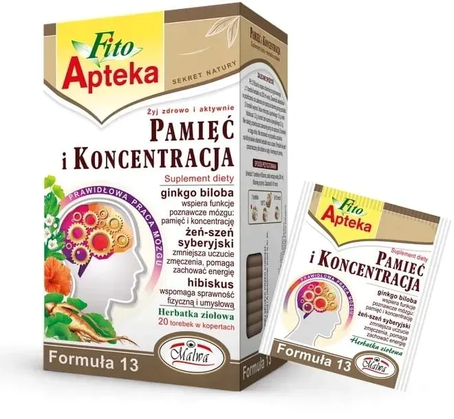Fito Apteka Herbata Pamięć i koncentracja 20 toreb