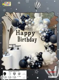 girlanda-balonowa-balony-urodzinowe-biale-czarne