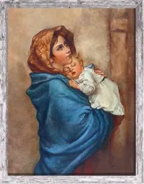 obraz-matka-boza-cyganka-z-dzieciatkiem-jezus-rama-szara-30-cm-x-40-cm