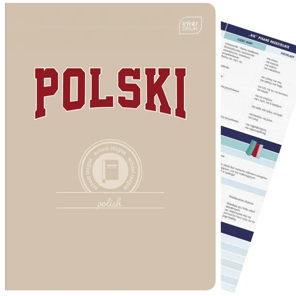 Zeszyt tematyczny J.POLSKI A5 60k w linię przedmiot Hybrid Interdruk ściąga
