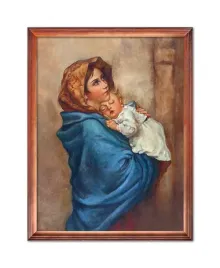 obraz-matka-boza-cyganka-z-dzieciatkiem-rama-drewniana-30-cm-x-40-cm