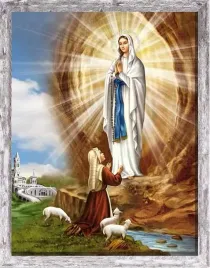 obraz-matka-boza-z-lourdes-rama-szara-z-przetarciami-50-cm-x-70-cm