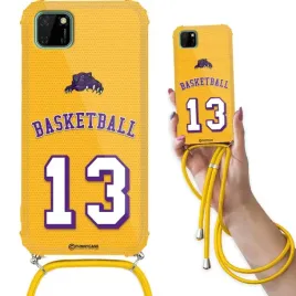 etui-crossbody-zolty-sznurek-huawei-y5p-koszykowka-sport-basketball-wzory