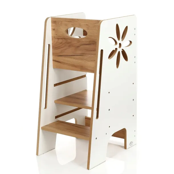 Kids Helper Kitchen Helper pomocnik kuchenny Montessori biały-dąb KH-350