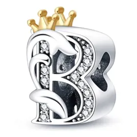 zawieszka-srebro-925-charms-koralik-korona-litera-b