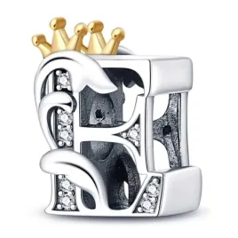 zawieszka-srebro-925-charms-koralik-korona-litera-e