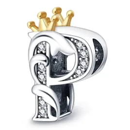 zawieszka-srebro-925-charms-koralik-korona-litera-p
