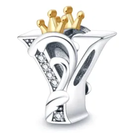 zawieszka-srebro-925-charms-koralik-korona-litera-y