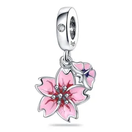 zawieszka-srebro-925-charms-koralik-kwiat-magnolia-i-motyl