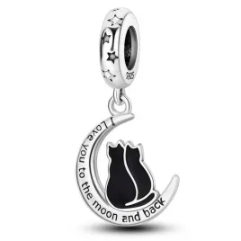 zawieszka-srebro-925-charms-koralik-ksiezyc-i-dwa-czarne-koty