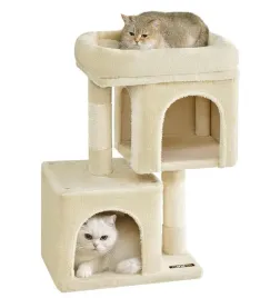 feandrea-drapak-kompaktowy-drapak-dla-kota-z-2-domkami-61-100-cm