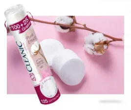 platki-kosmetyczne-do-demakijazu-bawelniane-cleanic-pure-effect-125-szt