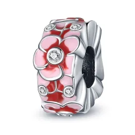zawieszka-srebro-925-charms-koralik-rozowy-kwiat-bratek