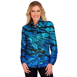 koszula-damska-cekinowa-niebieska-tygrys-karnawal-sylwester-party-l-xl