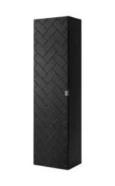 czarny-wysoki-slupek-lazienkowy-136-cm-frezowany-front-szafka-z-polkami-s