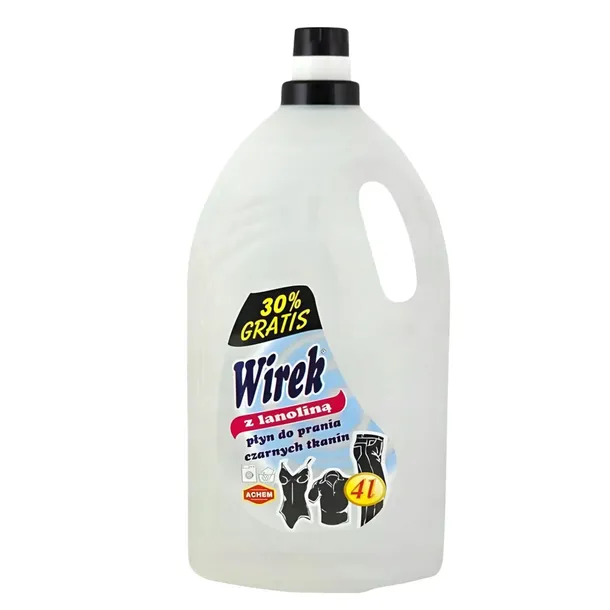 WIREK Płyn do prania z LANOLINĄ do CZARNYCH i CIEMNYCH Tkanin 4L