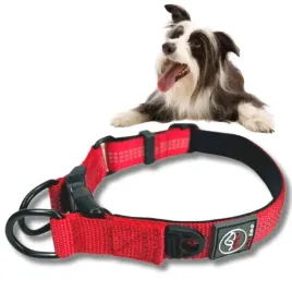 mocna-obroza-dla-psa-czerwona-rico-50-60cm-odblask-podwojny-ring-rozm-xl