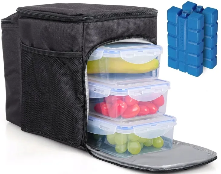 Torba termiczna lodówka Z POJEMNIKAMI LunchBox termoizolacyjna 17 L+Wkłady