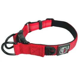 mocna-obroza-dla-psa-czerwona-rico-40-50cm-odblask-podwojny-ring-rozm-l
