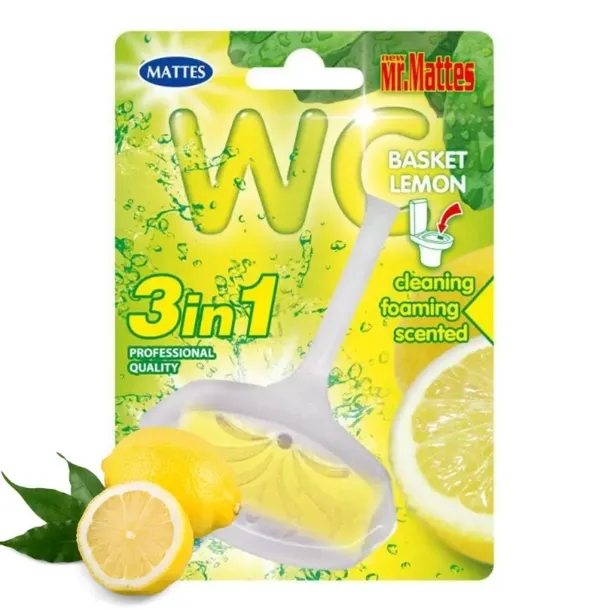 WC MATTES Kostka do Toalet  40G CYTRYNOWA KOSZYK SKUTECZNA OBFITA PIANA