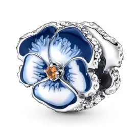 zawieszka-srebro-925-charms-koralik-niebieski-kwiat-bratek