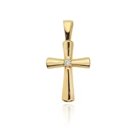 zlota-zawieszka-z-brylantem-krzyzyk-585-diament