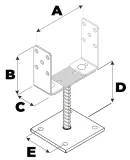 podstawa-slupa-regulowana-stopka-rw-80-120-ocynk-rodzaj-stalowe