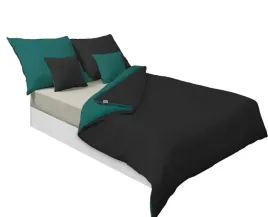 posciel-satynowa-160x200-double-face-czern-i-zielen