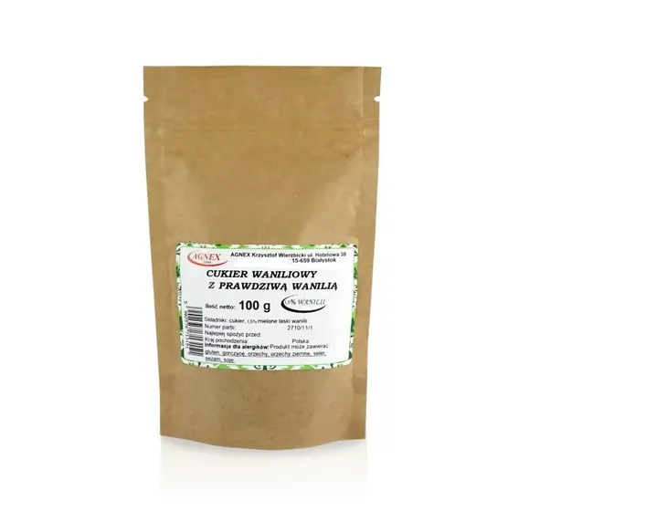 WANILIOWY CUKIER 100g Z MIELONĄ WANILIĄ 1,5%