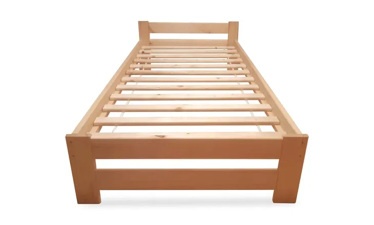 ŁÓŻKO DREWNIANE sosnowe 90x200 + STELAŻ Relax