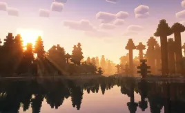piekna-fototapeta-na-sciane-grafika-minecraft-shaders-las-416x254