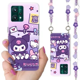 etui-fioletowe-koraliki-do-realme-9-4g-obudowa-case-kuromi-krolik-wzory