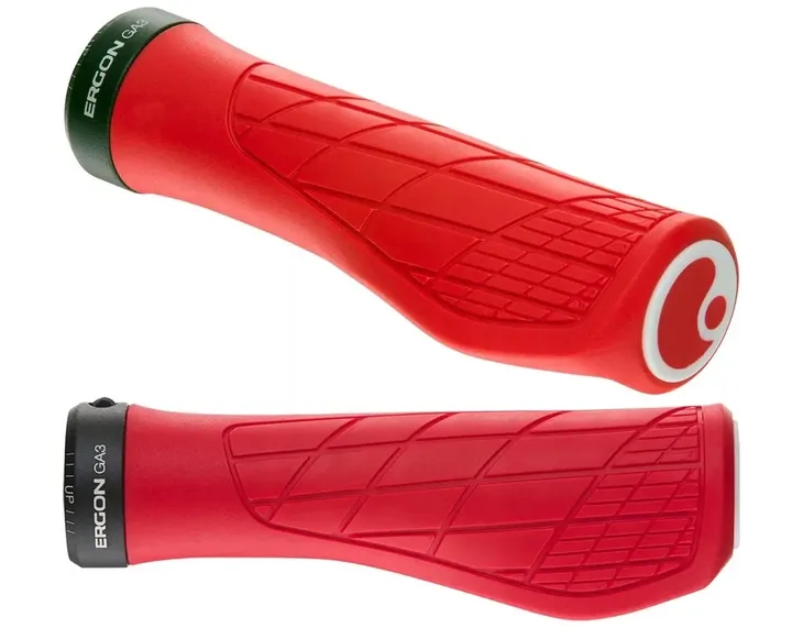chwyty-rowerowe-ergon-ga3-small-risky-red-stan-nowy-material-guma