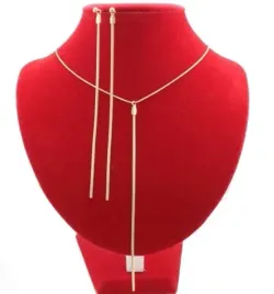 komplet-zloty-2-cz-krawatka-zmijki-stal-chirurgiczna-316-l