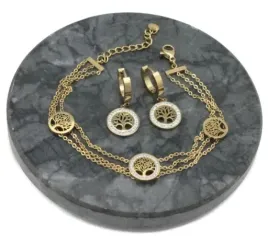 komplet-zloty-2-cz-drzewka-szczescia-stal-chirurgiczna-316-l