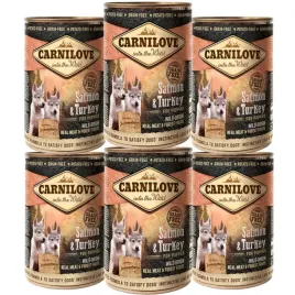 carnilove-dog-wild-meat-puppy-losos-i-indyk-salmon-and-turkey-6x400g-6pak