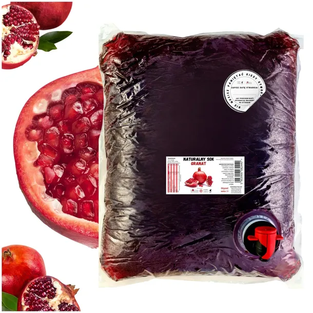 Sok z granatu NFC Naturalny Sok Tłoczony na Zimno Tłocznia Szymanowice 3l
