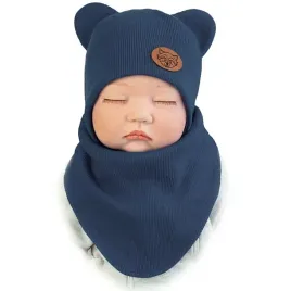 komplet-dzieciecy-czapka-apaszka-z-podwojnej-bawelny-prazek-jeansowy-46-48