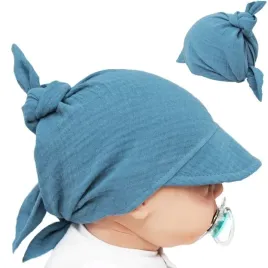 chustka-z-daszkiem-muslinowa-jeans-44-46-czapka-lato-chusteczka-wiazana