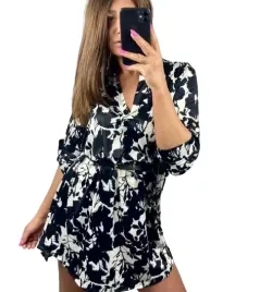 tunika-czarno-biale-kwiaty-zamek-wisiorek-pasek-cyrkonie-44-46-48