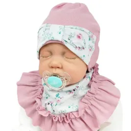 czapka-apaszka-rozowy-komplet-w-kwiaty-r-38-40