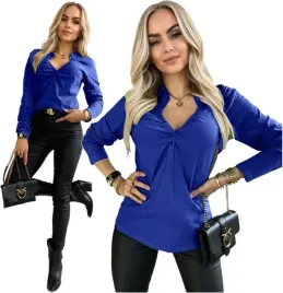 bawelniana-bluzka-damska-wygodna-dopasowana-marszczony-dekolt-v