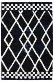 dywan-shaggy-do-salonu-ciemny-granat-krem-romby-kartka-linie-200x290-cm
