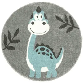 dywan-okragly-miekki-lima-dzieciecy-dinozaur-listki-szary-turkus-sr-140-cm