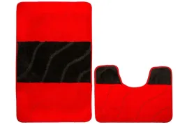 komplet-2-cz-dywaniki-lazienkowe-fiori-pasy-czerwone-czarne-podgumowane