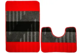 komplet-2-cz-dywaniki-lazienkowe-vic-w-paski-czerwony-szary-antyposlizgowe