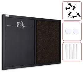 tablica-korkowo-magnetyczna-60x40-brazowo-czarna-combi-czarna-rama-gratis