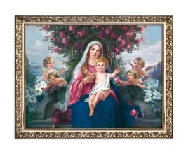 obraz-matka-boza-z-dzieciatkiem-i-aniolami-rama-z-ornamentem-20-x-25-cm